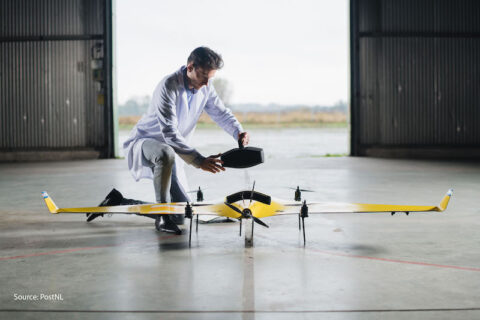 St. Antonius test vervoer van medische materialen met drones