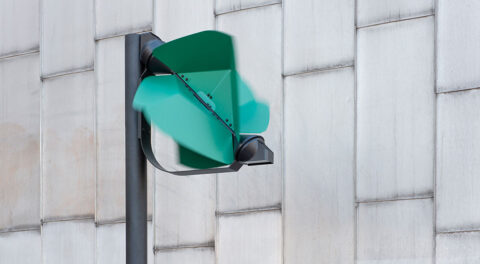 Straatverlichting op windenergie