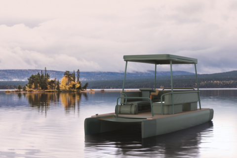 Zonne-elektrische catamarancamper