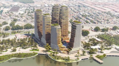 Groene torens geven verlichting in hitte