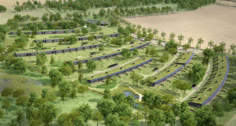 Groen omkeerdak in uniek en energieneutraal woningbouw project