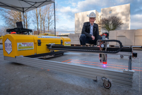 Mobiele topografische autonome robotprinter succesvol ingezet