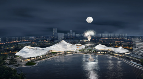 Opvallend golvend kunstcentrum