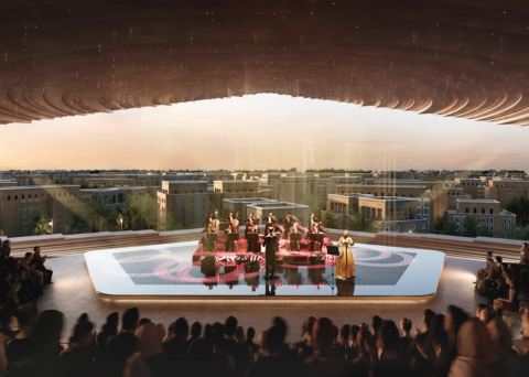 Traditionele koeling voor operagebouw Riyad