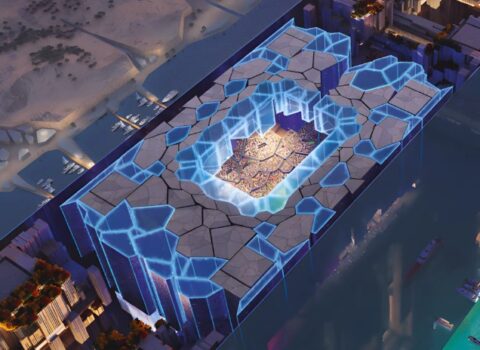 Mogelijk WK-voetbalstadion bovenop wolkenkrabber met 170 km lengte