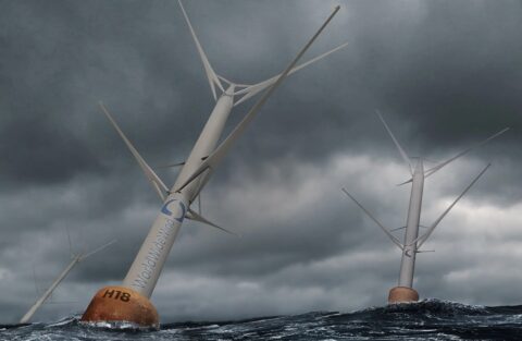 Veelbelovende contra-roterende drijvende windturbines