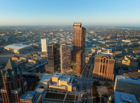 Hoogste houten wolkenkrabber ter wereld op tekentafel