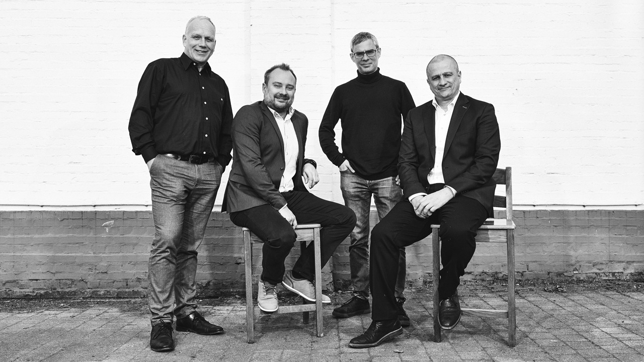 De oprichters van eyeo: Jan Genoe (scientific fellow), Jeroen Hoet (CEO), Gerd Van den Branden (CPO), Alden Carracillo (COO) (foto: imec)