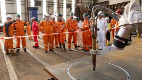 Start bouw jacket van offshore platform IJmuiden Ver Beta