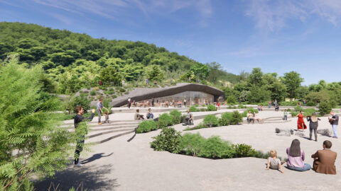 Natuurlijk wonen tussen rotsen